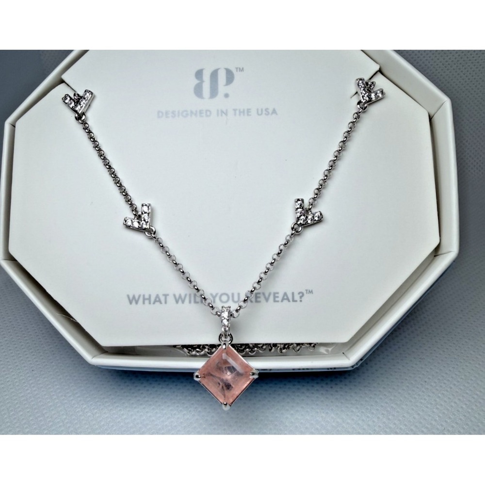 Bomb Party Necklace - NK40660 A Floral Dream - Morganite Genuine Quartz